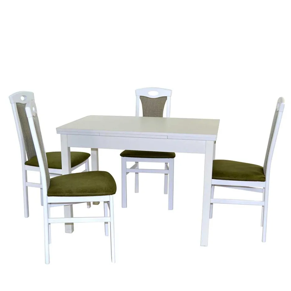 Wohnen Essecke Möbel Kombination in Weiß - Oninawa (fünfteilig)