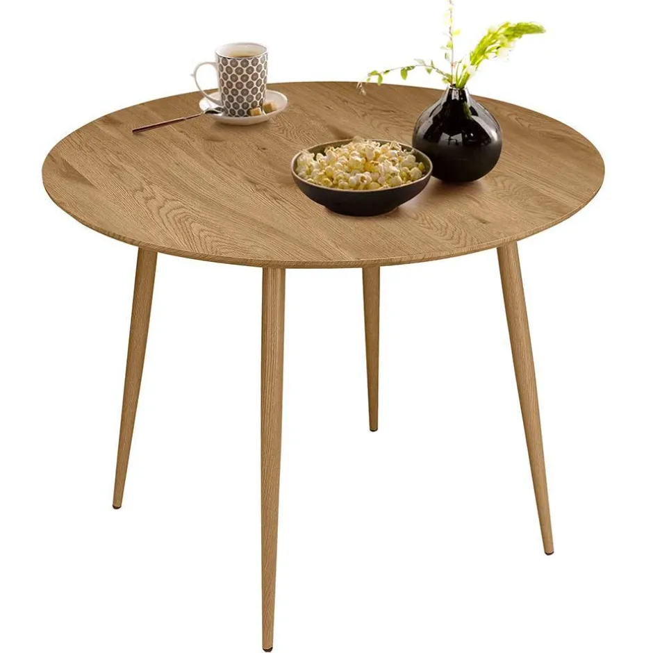 Wohnen Essgruppe in Altrosa & Eiche - Eva (fünfteilig)