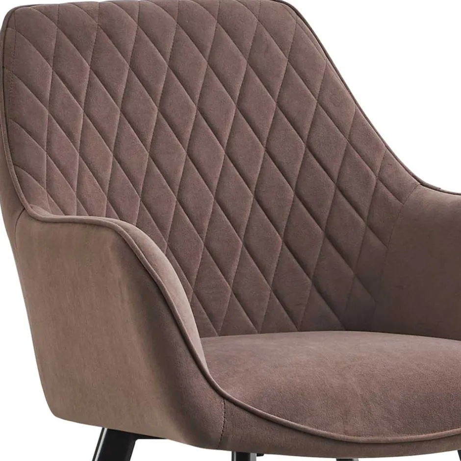 Essgruppe in Braun mit Schwarz - Mikava (fünfteilig)^Wohnen New