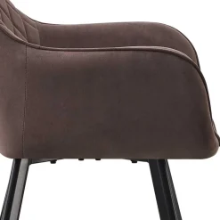 Essgruppe in Braun mit Schwarz - Mikava (fünfteilig)^Wohnen New