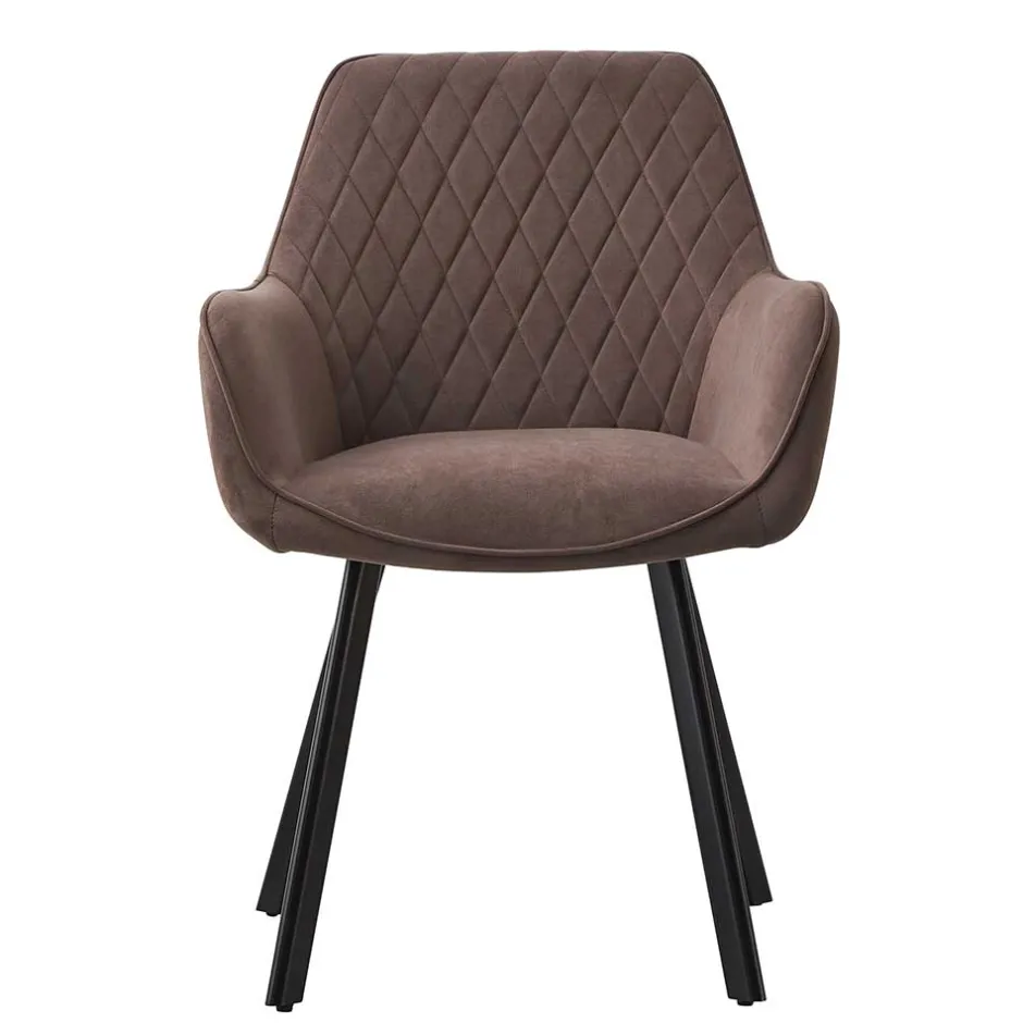 Essgruppe in Braun mit Schwarz - Mikava (fünfteilig)^Wohnen New