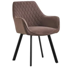 Essgruppe in Braun mit Schwarz - Mikava (fünfteilig)^Wohnen New