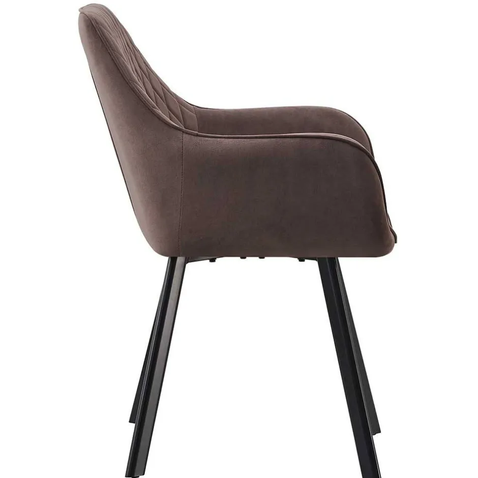 Essgruppe in Braun mit Schwarz - Mikava (fünfteilig)^Wohnen New