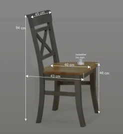 Wohnen Essgruppe Jytte in Grau Kiefer (fünfteilig)