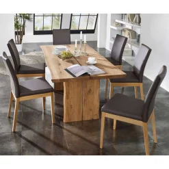 Essgruppe Sympatia aus Wildeiche Massivholz (siebenteilig)^Wohnen New