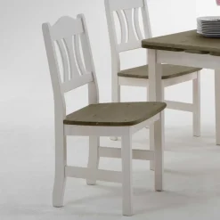 Essgruppe Zamaiko in Weiß Grau Landhaus (fünfteilig)^Wohnen Outlet