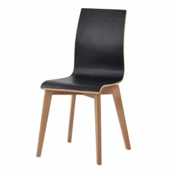 Essstuhl in Schwarz & Natur - Vulias (2er Set)^Wohnen New