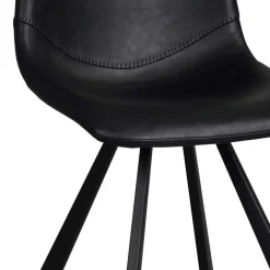 Wohnen Esstisch & 6 schwarze Stühle - Flints (siebenteilig)