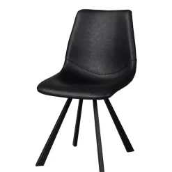 Wohnen Esstisch & 6 schwarze Stühle - Flints (siebenteilig)