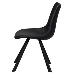 Wohnen Esstisch & 6 schwarze Stühle - Flints (siebenteilig)