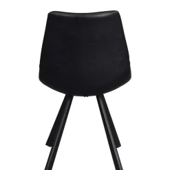 Wohnen Esstisch & 6 schwarze Stühle - Flints (siebenteilig)