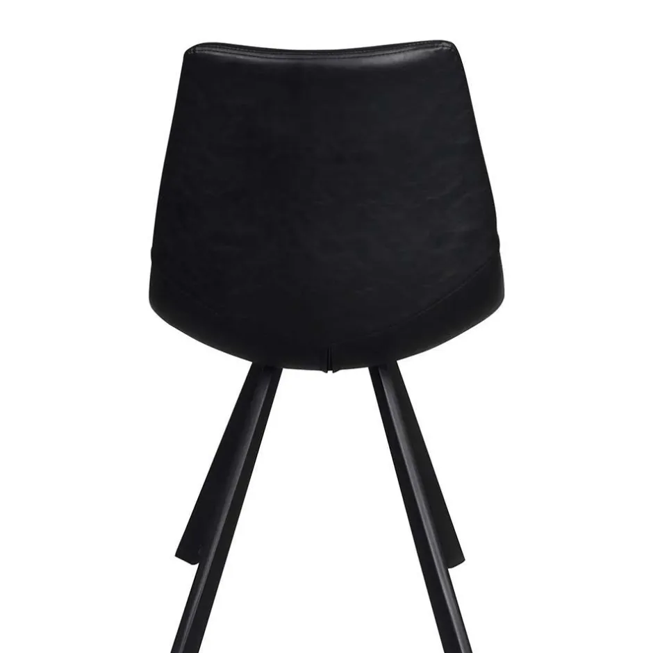 Wohnen Esstisch & 6 schwarze Stühle - Flints (siebenteilig)