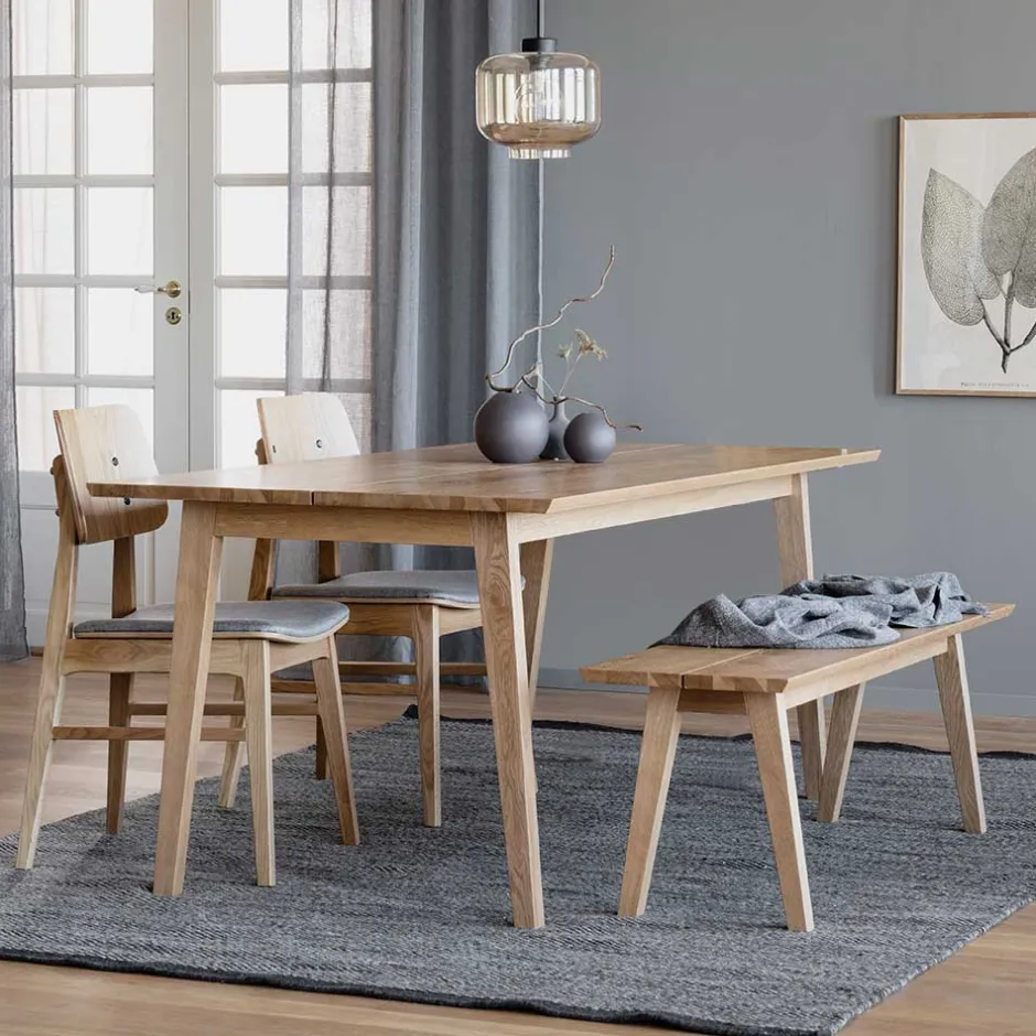 Wohnen Esstisch & 2 Stühle & Bank - Canberra (vierteilig)