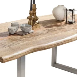 Esstisch aus Mango Holz mit Baumkante - Matic^Wohnen Best
