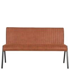 Esstisch Bank mit Lehne in Cognac Braun - Christine^Wohnen Hot