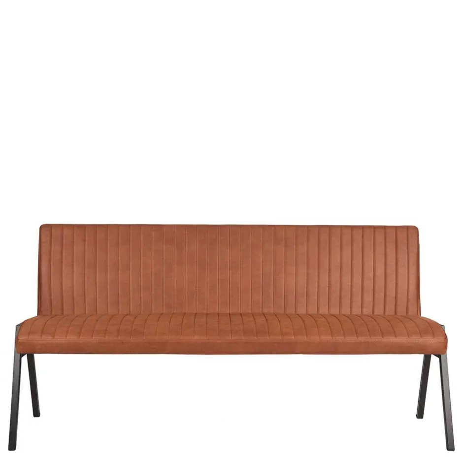 Esstisch Bank mit Lehne in Cognac Braun - Christine^Wohnen Hot