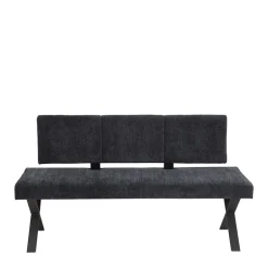 Wohnen Esstisch Bank mit Rückenlehne in Anthrazit - Cramania