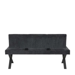 Wohnen Esstisch Bank mit Rückenlehne in Anthrazit - Cramania