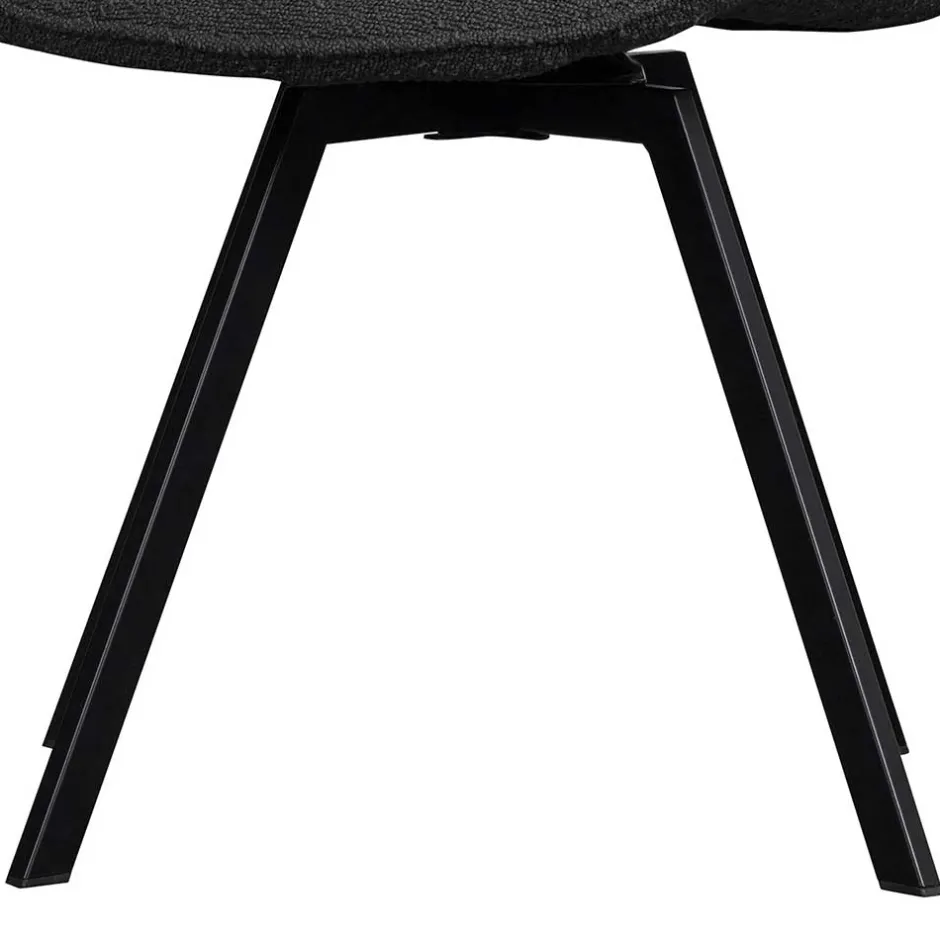 Wohnen Esstisch Drehstuhl aus Boucle Stoff - Seymour (2er Set)