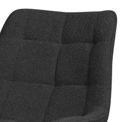 Wohnen Esstisch Drehstuhl aus Boucle Stoff - Seymour (2er Set)