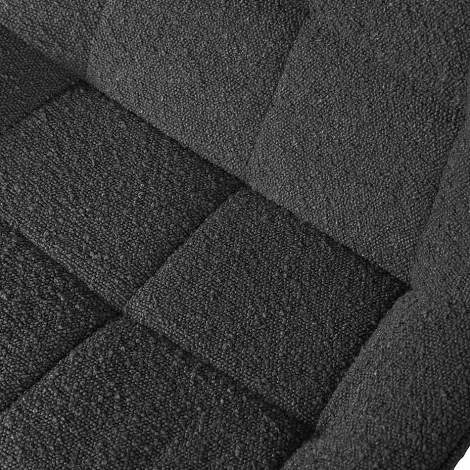 Wohnen Esstisch Drehstuhl aus Boucle Stoff - Seymour (2er Set)