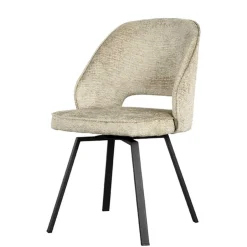 Wohnen Esstisch Drehstuhl in Beige Struktursamt - Turena (2er Set)