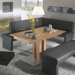 Wohnen Esstisch Eckbank Tudan in Grau