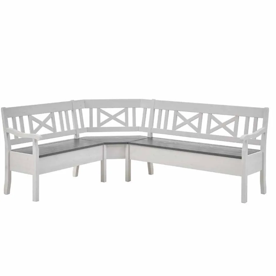 Esstisch Eckbank Yoan in Weiß Grau^Wohnen Best