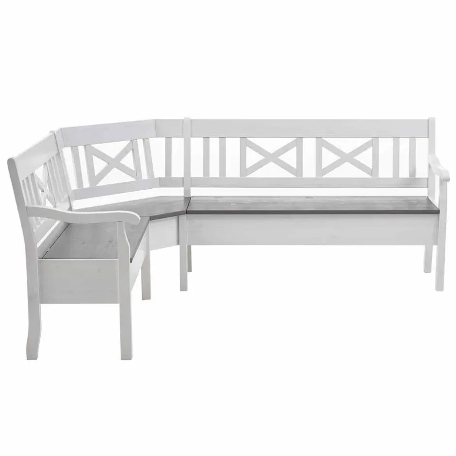 Esstisch Eckbank Yoan in Weiß Grau^Wohnen Best