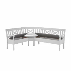 Esstisch Eckbank Yoan in Weiß Grau^Wohnen Best