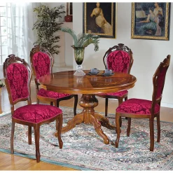 Wohnen Esstisch Gruppe im Barock Stil - Vennezo (fünfteilig)