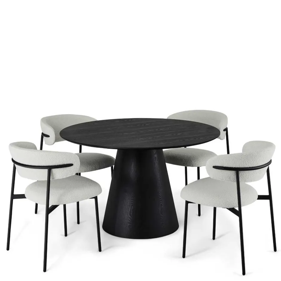 Esstisch Gruppe im Scandi Chic - Vuschea (fünfteilig)^Wohnen Best