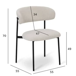 Esstisch Gruppe im Scandi Chic - Vuschea (fünfteilig)^Wohnen Best