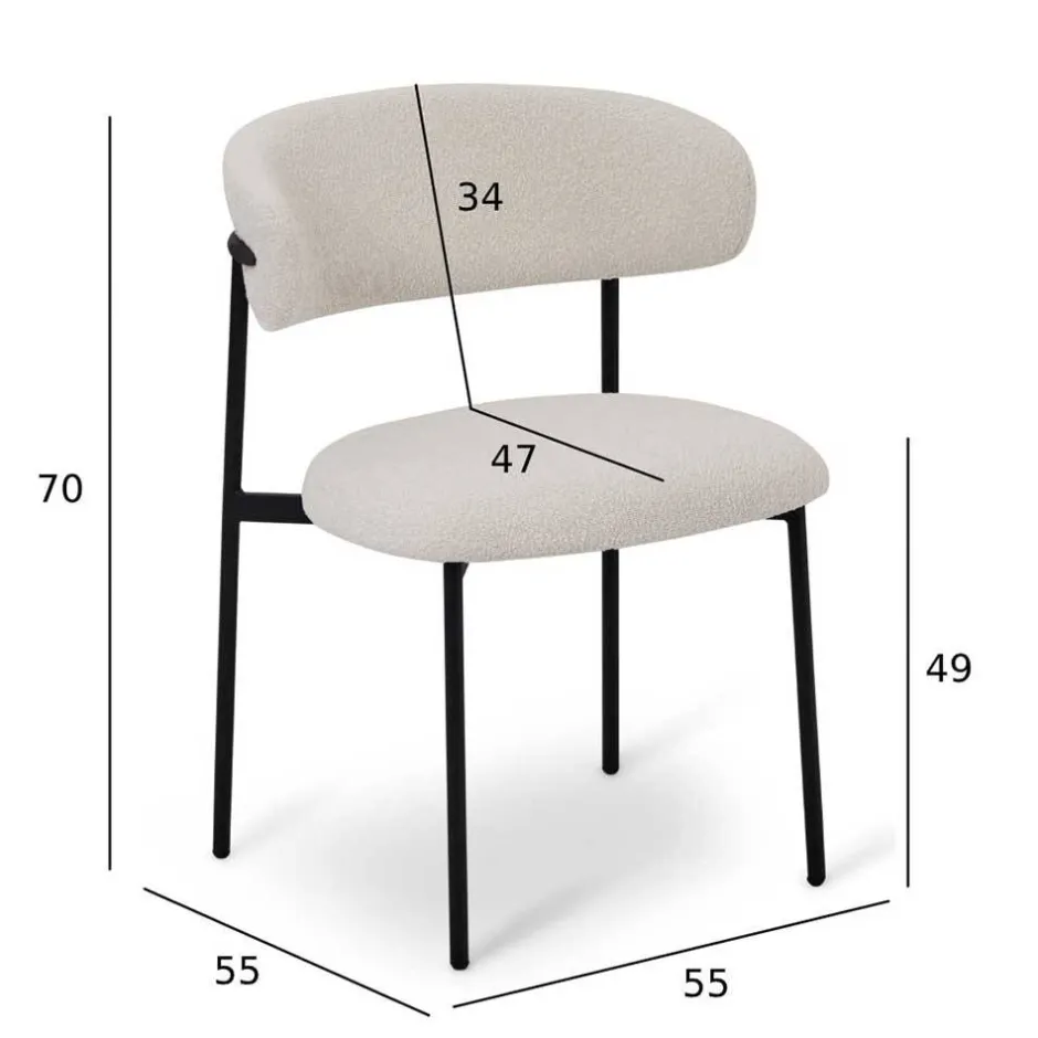 Esstisch Gruppe im Scandi Chic - Vuschea (fünfteilig)^Wohnen Best