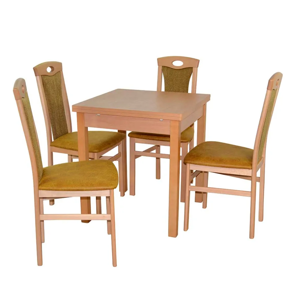 Wohnen Esstisch Gruppe in Buche - Kerneta (fünfteilig)