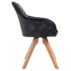 Wohnen Esstisch Gruppe mit Samtstühlen - Odyssena (siebenteilig)