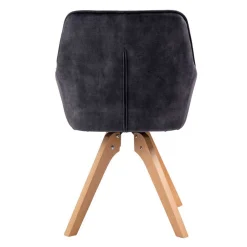 Wohnen Esstisch Gruppe mit Samtstühlen - Odyssena (siebenteilig)