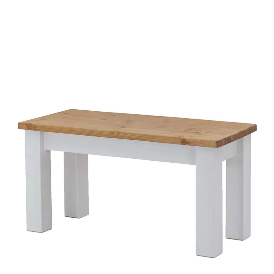 Esstisch Holzbank in Weiß & Kiefer Lauge - Molzau^Wohnen Sale