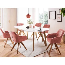 Esstisch Kombination Skandi - Bennus (siebenteilig)^Wohnen Discount