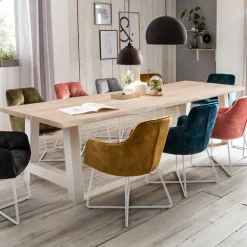 Esstisch mit Baumkante Eiche gekälkt - Ugolina^Wohnen Outlet