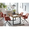 Wohnen Esstisch mit Drehsesseln Set - Eboniar (fünfteilig)