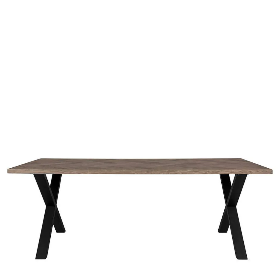 Wohnen Esstisch mit Eiche Furnier in Rauchfarben - Leya