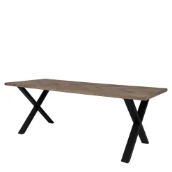 Wohnen Esstisch mit Eiche Furnier in Rauchfarben - Leya