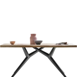 Esstisch mit Holzplatte Akazie & Eisengestell - Sestron^Wohnen Online