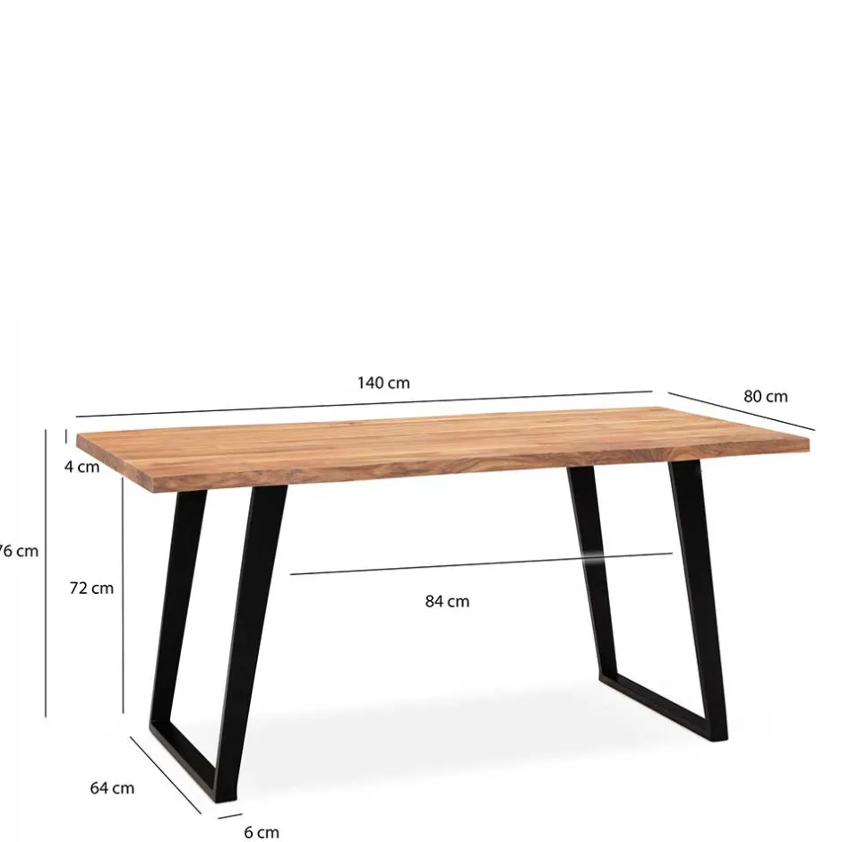 Wohnen Esstisch mit schrägen U-Beinen - Alice