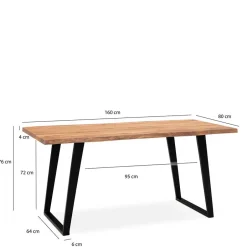 Wohnen Esstisch mit schrägen U-Beinen - Alice