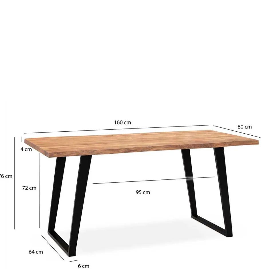 Wohnen Esstisch mit schrägen U-Beinen - Alice