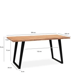 Wohnen Esstisch mit schrägen U-Beinen - Alice