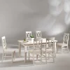 Wohnen Esstisch mit Stühlen Onesti im skandinavischen Landhausstil (siebenteilig)