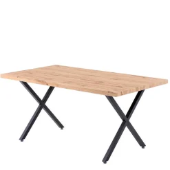 Wohnen Esstisch mit X-Beinen plus 4 Stühle - Lamon (fünfteilig)